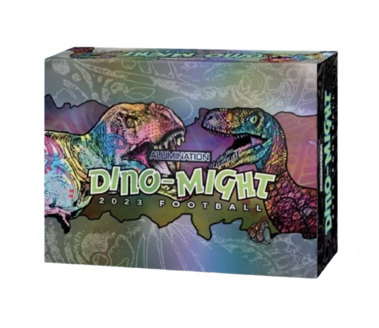 1_box__77610_webp 2023 Wild Card Alumination Dino-Might Football Hobby Box - Image 1