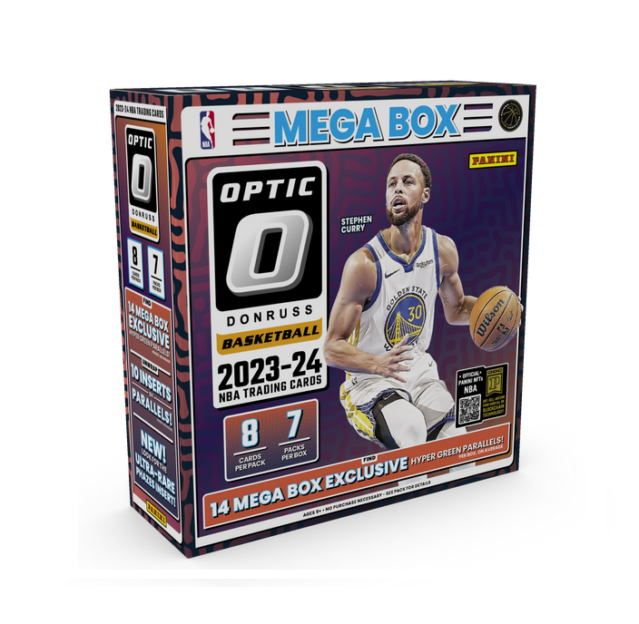 2023-24PaniniDonrussOpticBasketballHobbyMegaBox_GreenShock 2023-24 Panini Donruss Optic Basketball Hobby Mega Box (Hyper Green) - Image 1