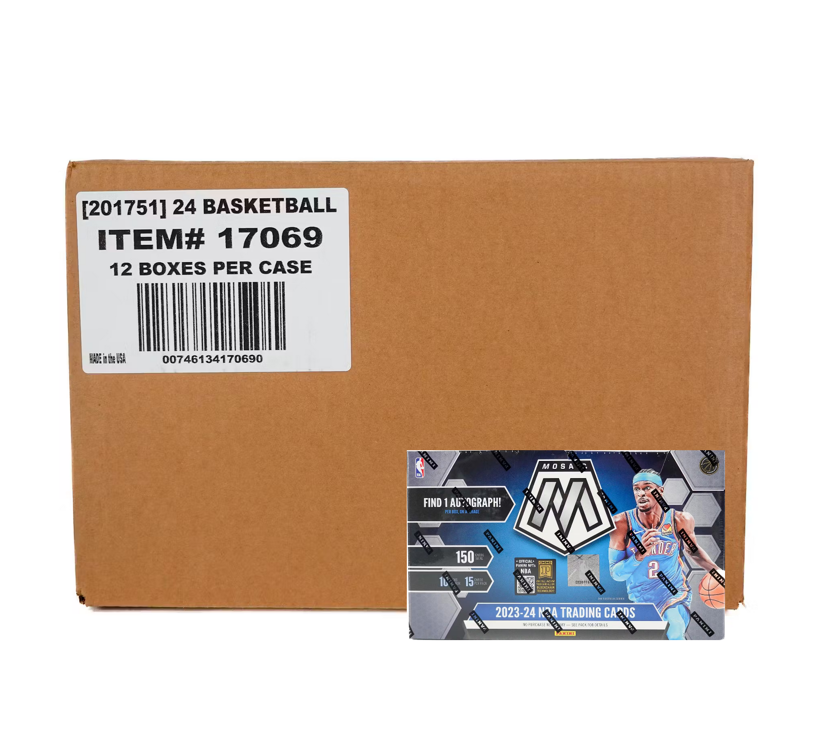 2023-24PaniniMosaicBasketballHobby12-BoxCase2 2023-24 Panini Mosaic Basketball Hobby 12-Box Case - Image 1