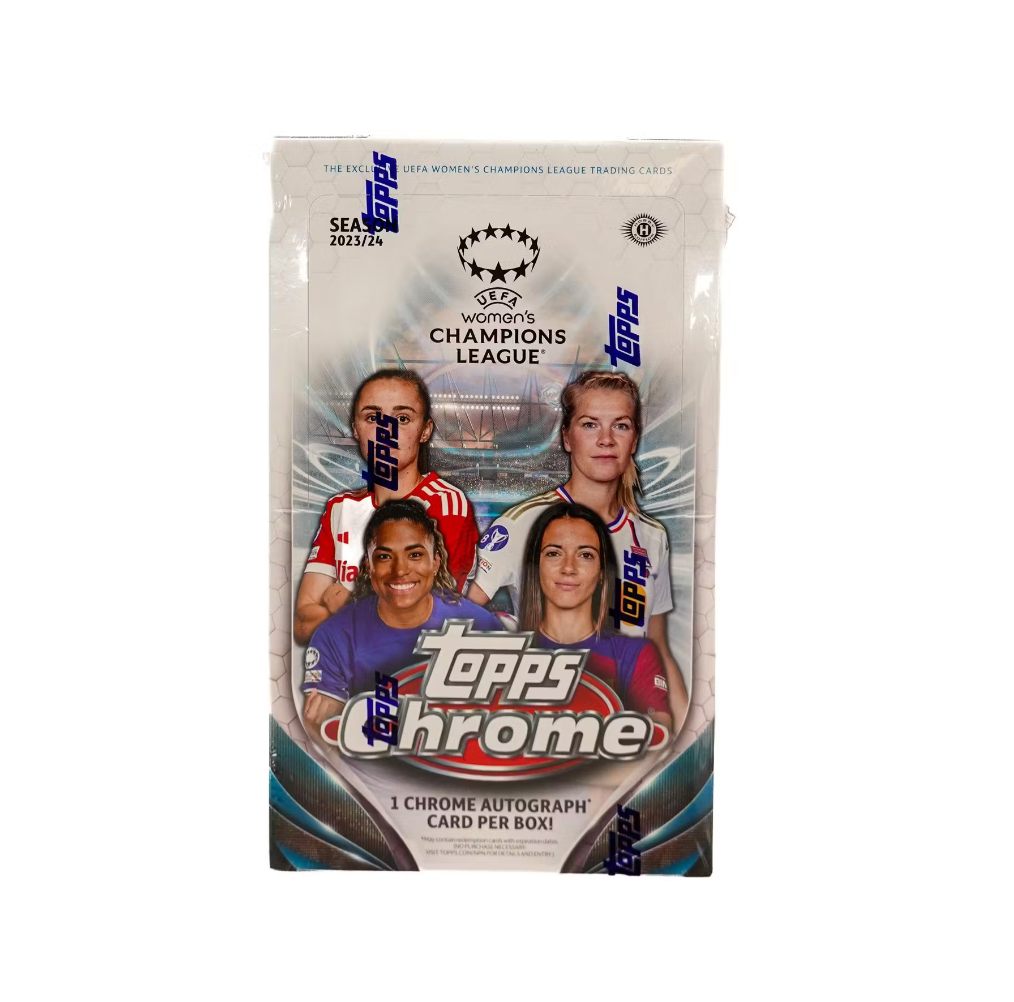 2023-24ToppsUEFAWomen_sChampionsLeagueChromeSoccerHobbyBox 2023-24 Topps UEFA Women's Champions League Chrome Soccer Hobby Box - Image 1