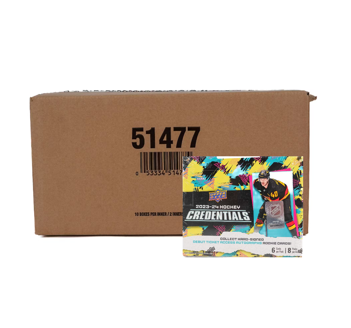 2023-24UpperDeckCredentialsHockeyHobby20-BoxCase2 2023-24 Upper Deck Credentials Hockey Hobby 20-Box Case - Image 1