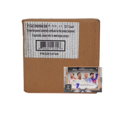 2023-24 Topps UEFA Club Competitions Museum Collection Soccer Hobby 12-Box Case