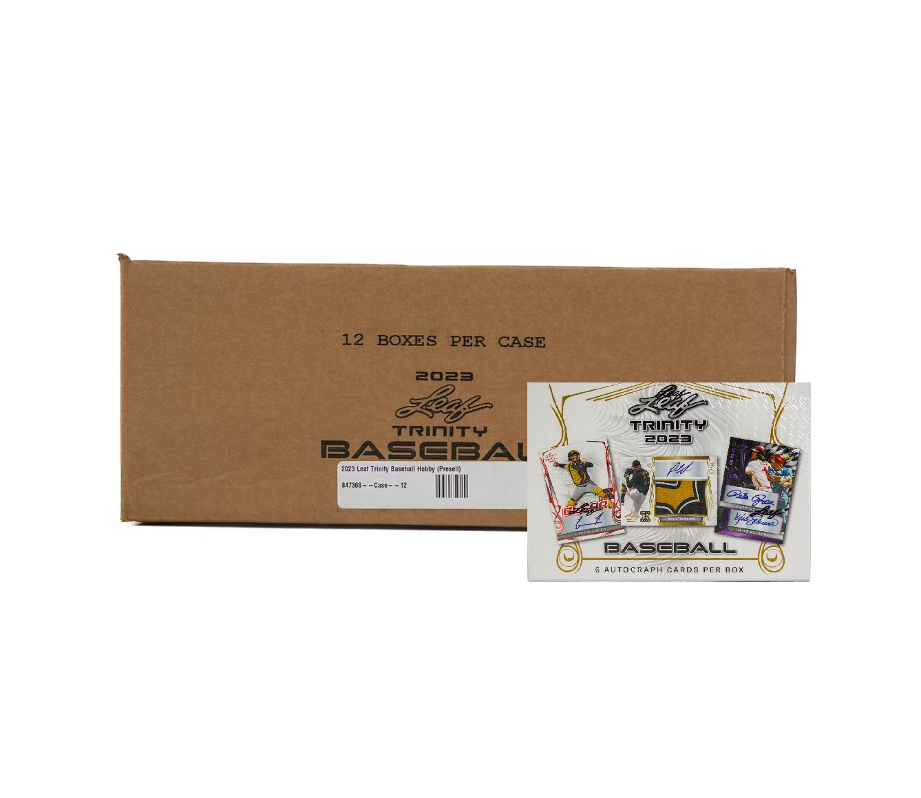 2023LeafTrinityBaseballHobby12-BoxCase2 2023 Leaf Trinity Baseball Hobby 12-Box Case - Image 1