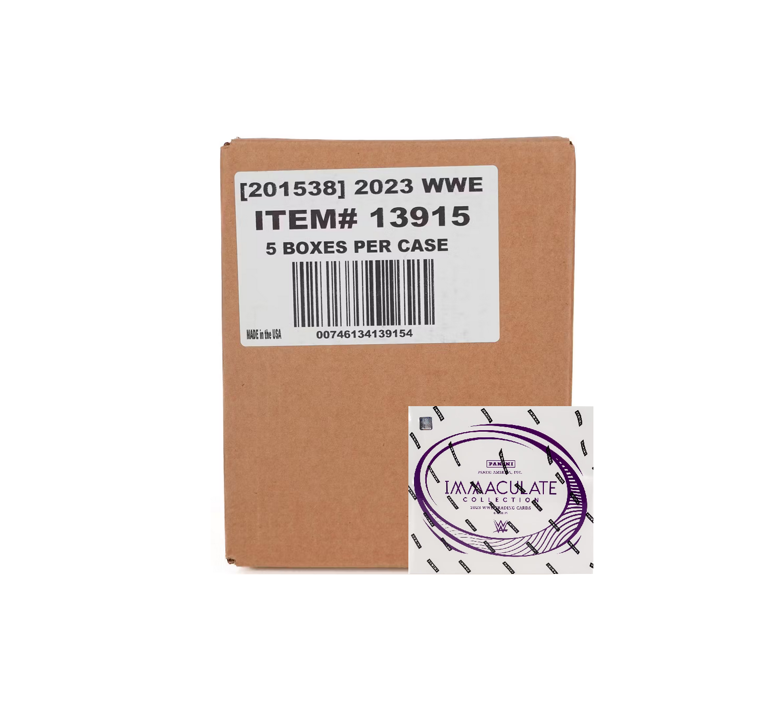 2023_Panini_Immaculate_WWE_Wrestling_Hobby_5-Box_Case2 2023 Panini Immaculate WWE Wrestling Hobby 5-Box Case - Image 1