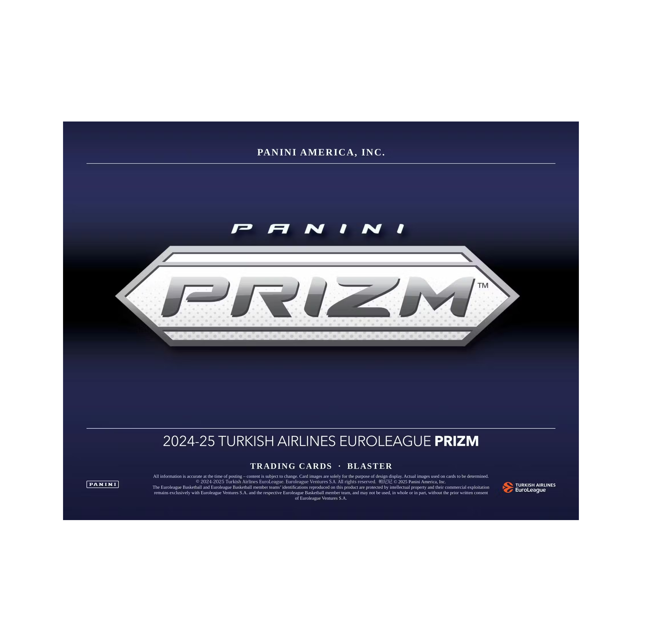 2024-25PaniniPrizmTurkishAirlinesEuroLeagueBasketballBlaster1 2024-25 Panini Prizm Turkish Airlines EuroLeague Basketball Blaster 20-Box Case - Image 1