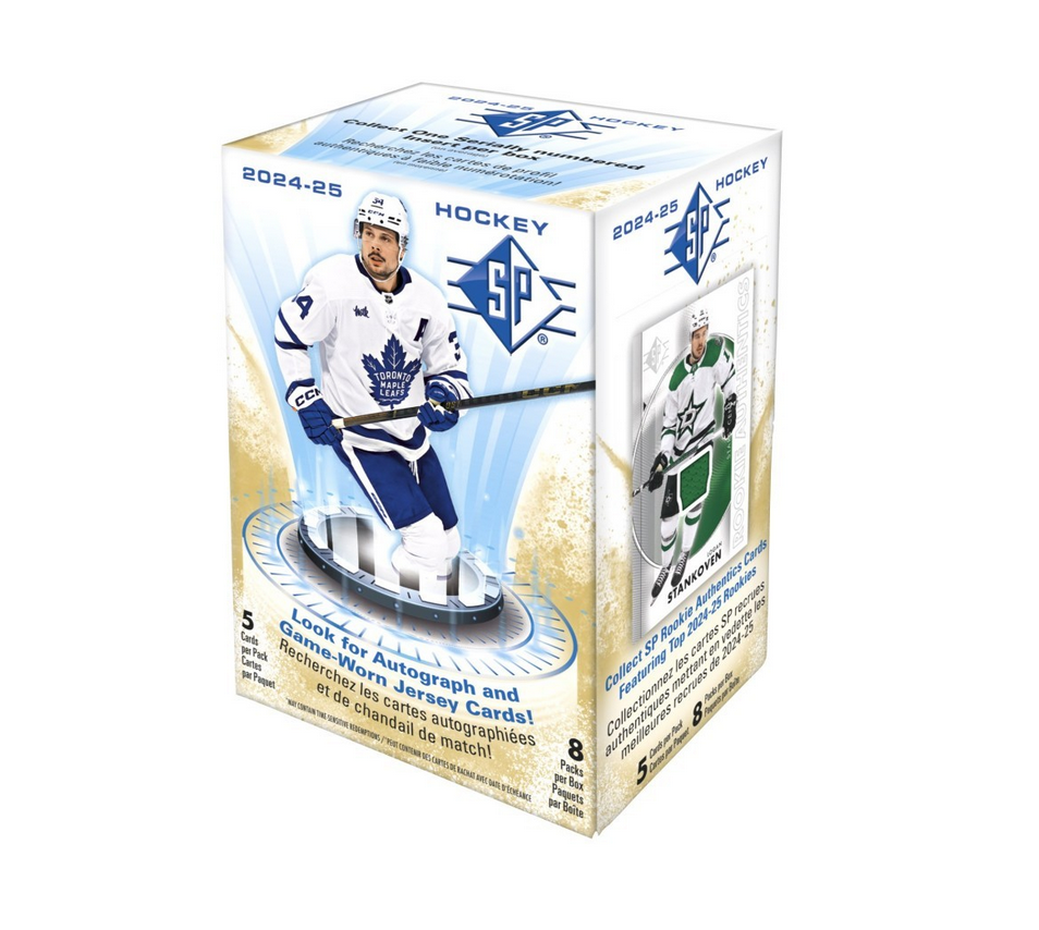 2024-25UpperDeckSPAuthenticHockeyBlasterBox1 2024-25 Upper Deck SP Authentic Hockey Blaster 20-Box Case - Image 1