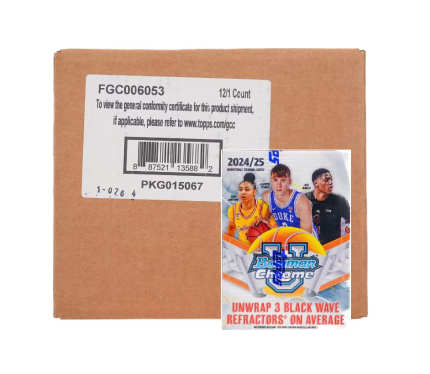 2024-25 Bowman Chrome University Basketball Blaster 40-Box Case