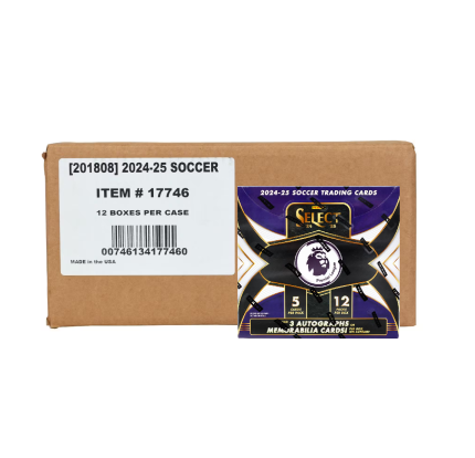 2024-25 Panini Select Premier League EPL Soccer Hobby 12-Box Case