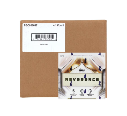 2024-25 Topps UEFA Club Competitions Reverence Soccer Hobby 4-Box Case