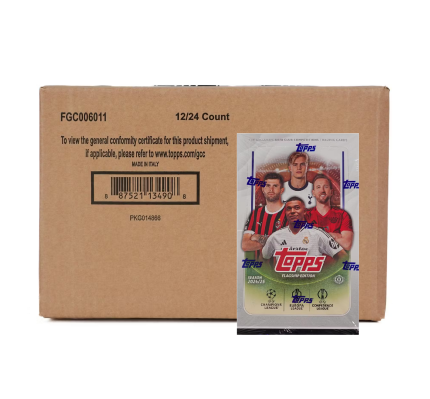 2024-25 Topps UEFA Club Competitions Soccer Hobby 12-Box Case