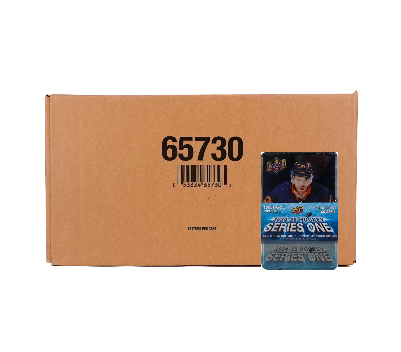2024-25_Upper_Deck_Series_1_Hockey_Retail_12-Tin_Case2 2024-25 Upper Deck Series 1 Hockey Retail 12-Tin Case - Image 1