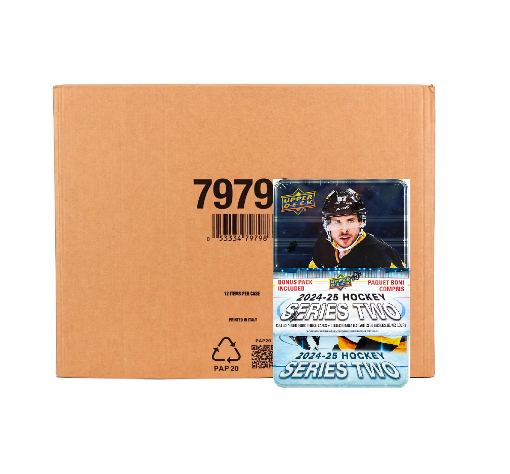 2024-25_Upper_Deck_Series_2_Hockey_Retail_12-Tin_Case2 2024-25 Upper Deck Series 2 Hockey Retail 12-Tin Case - Image 1