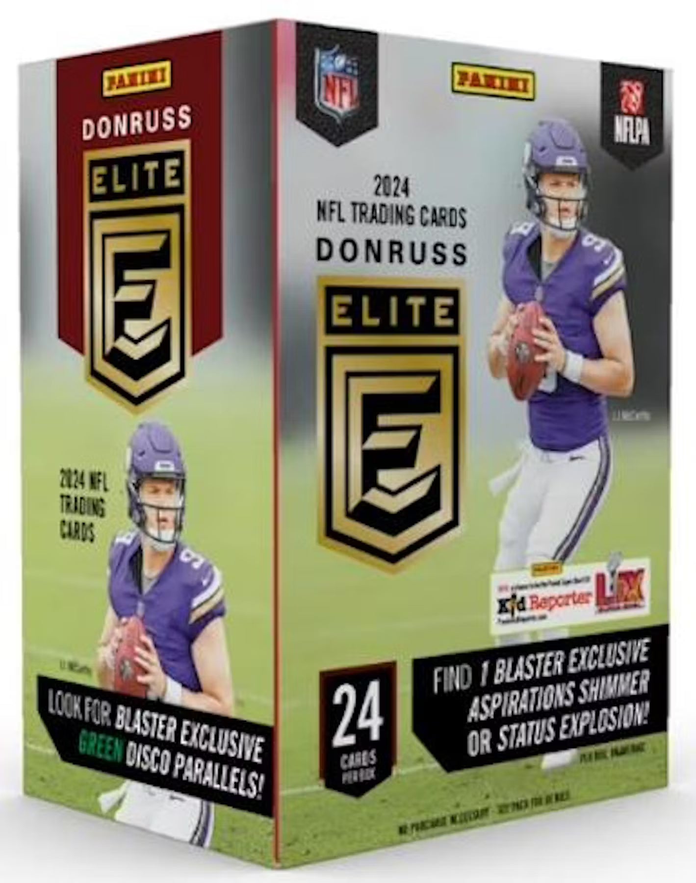 2024-donruss-elite-fb-blaster-box_jpg 2024 Panini Donruss Elite Football 6-Pack Blaster Box (Green Disco!) - Image 1