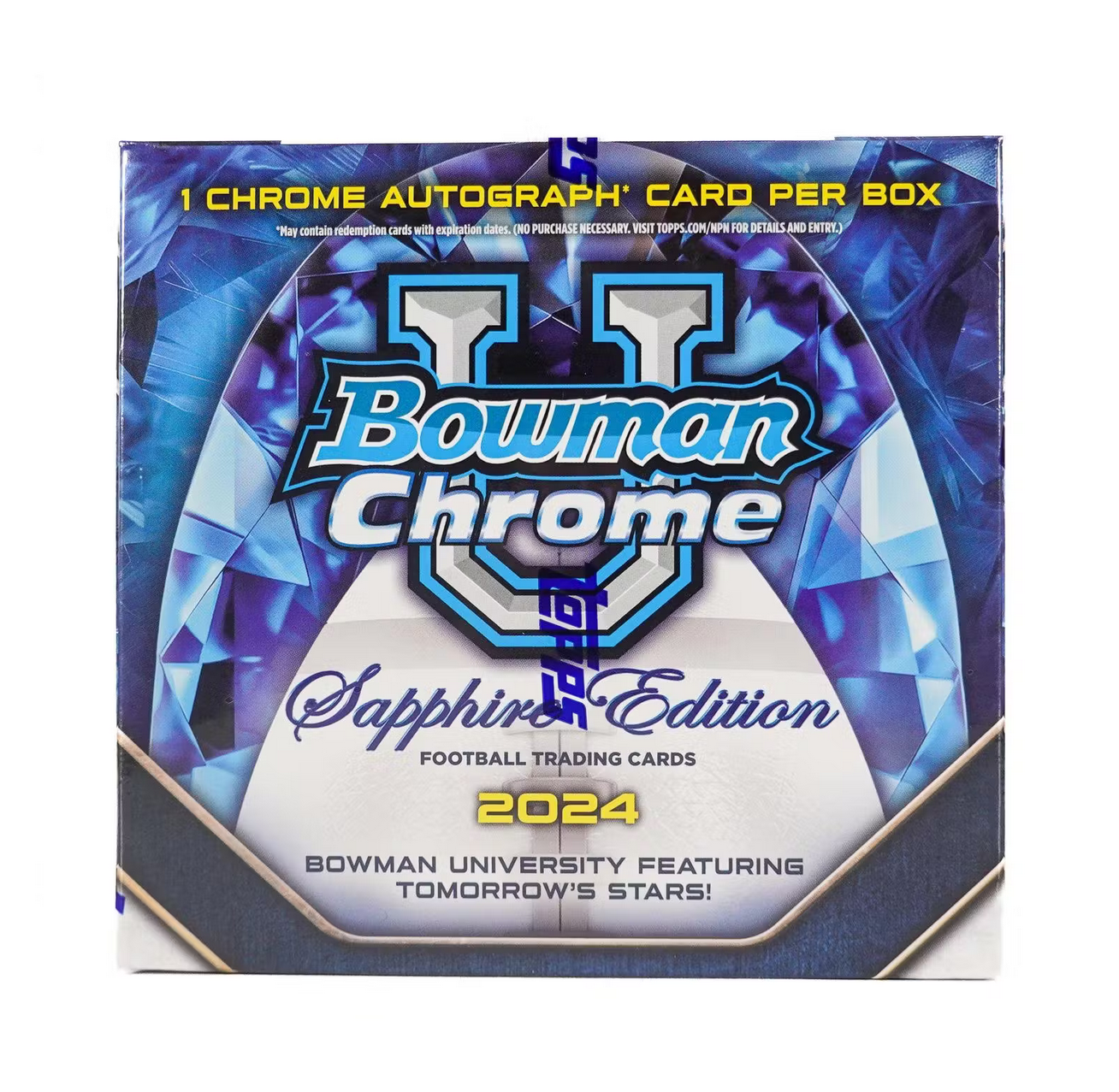 2024BowmanUniversityChromeSapphireEditionFootballBox 2024 Bowman University Chrome Sapphire Edition Football Box - Image 1
