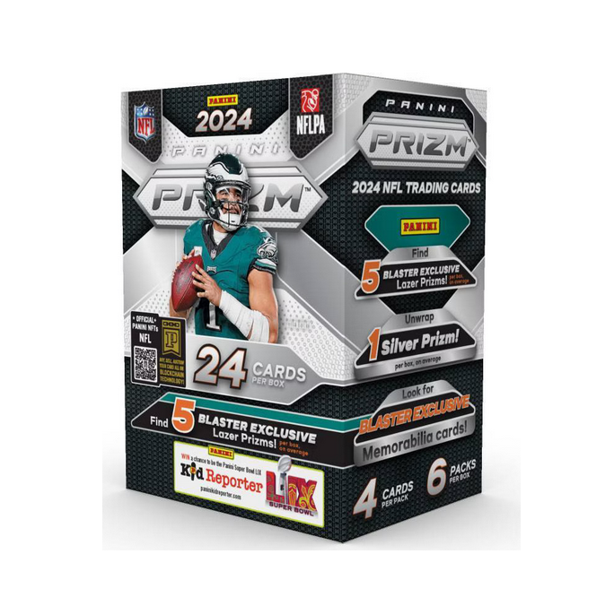 2024PaniniPrizmFootballBlasterBox_LazerPrizm_1 2024 Panini Prizm Football Blaster Box (Lazer Prizm) - Image 1