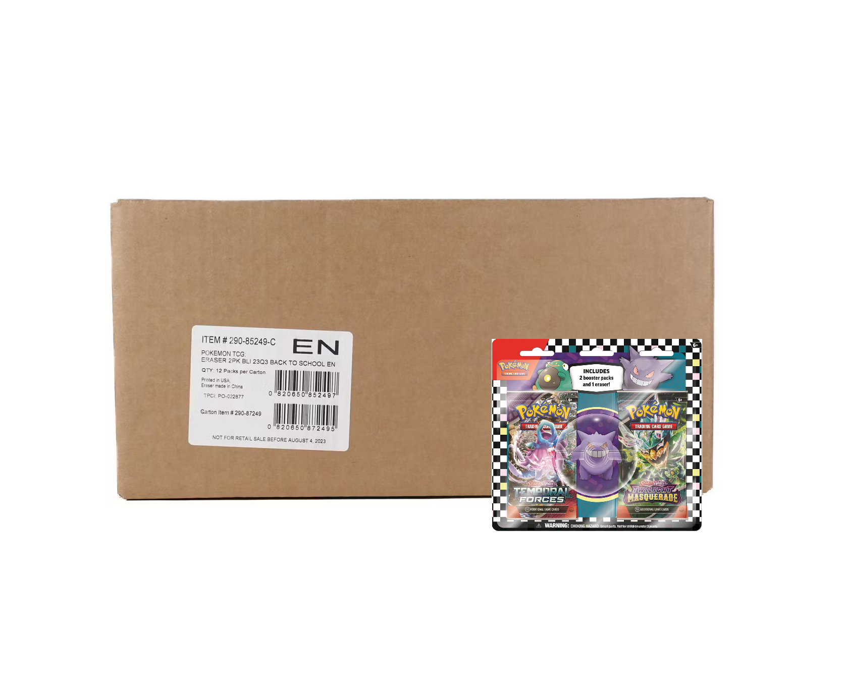 2024PokemonBacktoSchoolEraserBlister12-BoxCase2 2024 Pokemon Back to School Eraser Blister 12-Box Case - Image 1