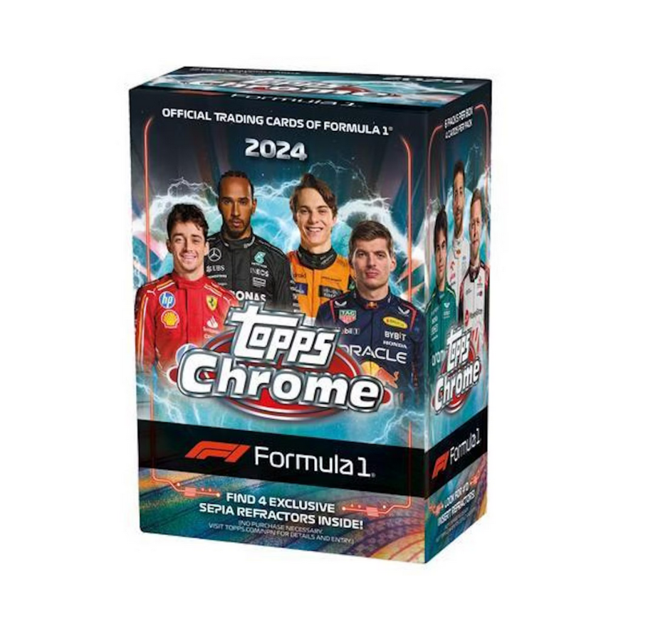 2024ToppsChromeF1Formula1RacingBlasterBox 2024 Topps Chrome F1 Formula 1 Racing Blaster 40-Box Case - Image 1