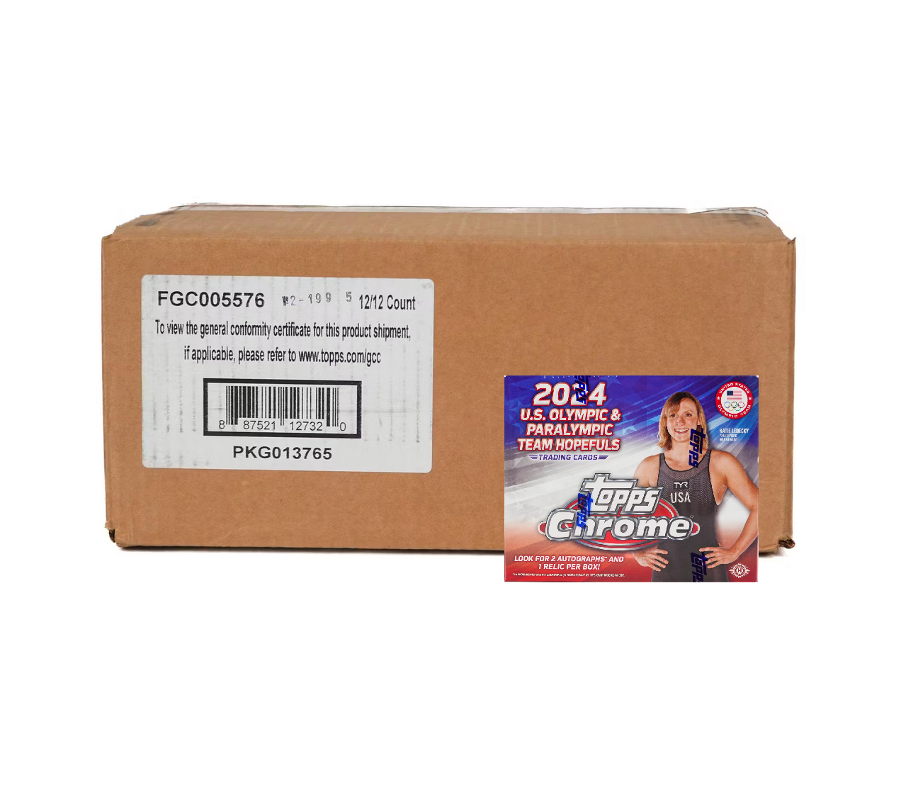 2024ToppsChromeUSOlympic_ParalympicHopefulsHobby12-BoxCase1 2024 Topps Chrome US Olympic & Paralympic Hopefuls Hobby 12-Box Case - Image 1