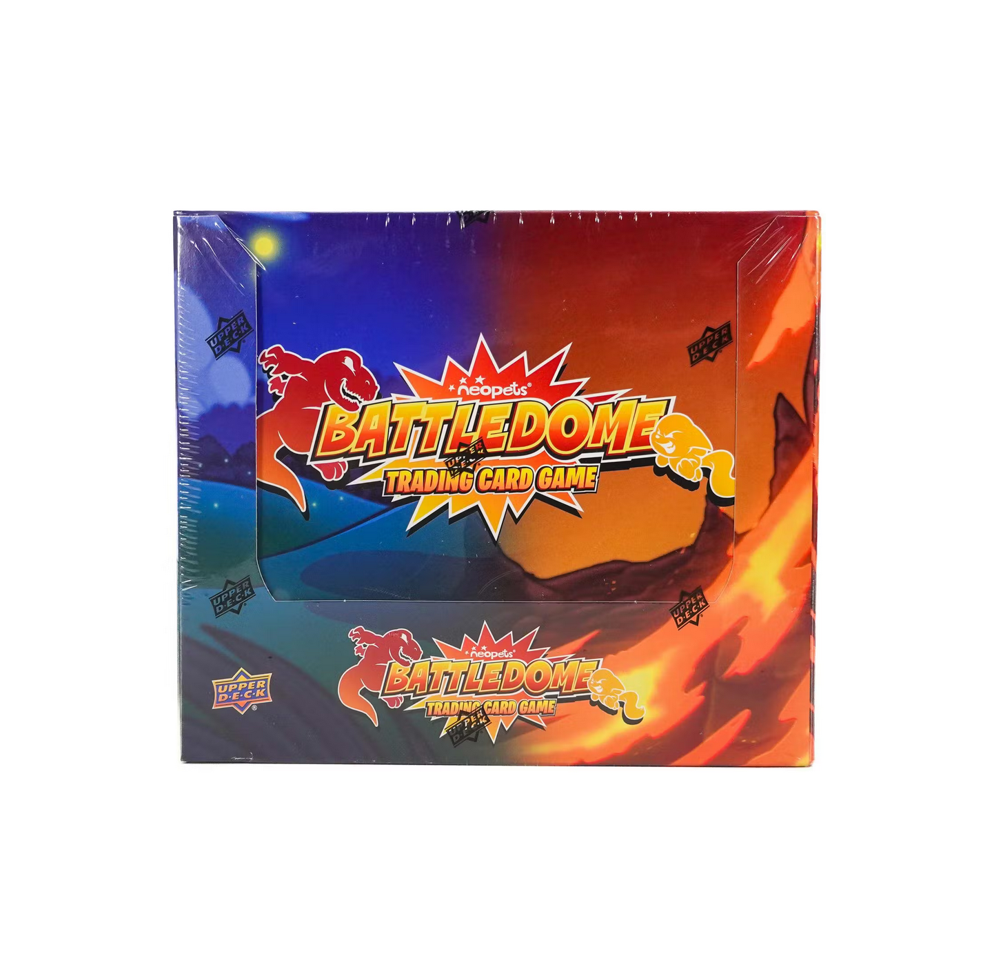 2024UpperDeckNeopetsBattledomeTCGDefendersofNeopiaStarterDeckBox 2024 Upper Deck Neopets Battledome Defenders of Neopia Fire Uni & Starry Acara Starter 8-Deck 6-Box Case - Image 1