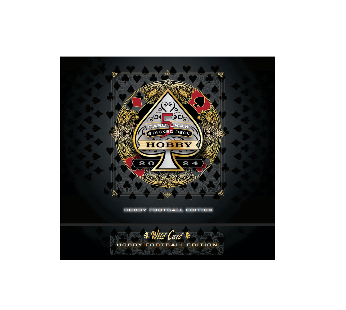 2024WildCardFiveCardDrawStackedDeckFootballHobbyBox 2024 Wild Card Five Card Draw Stacked Deck Football Hobby 12-Box Case - Image 1
