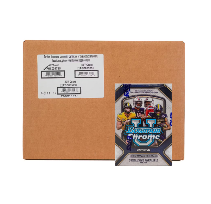 2024 Bowman University Chrome Football Blaster 40-Box Case