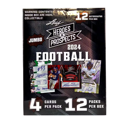 2024 Leaf Heroes & Prospects Football Jumbo Box