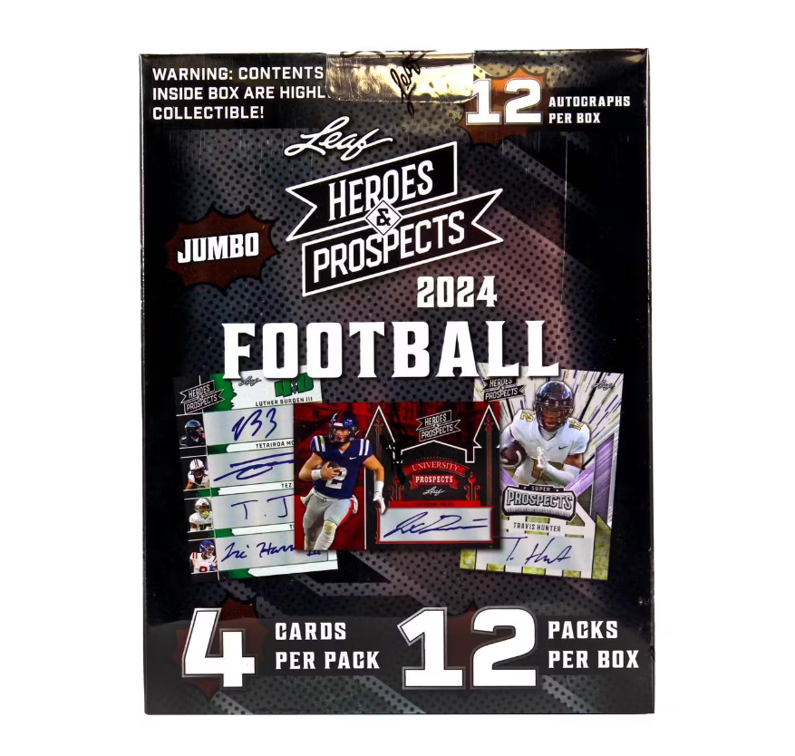 2024_Leaf_Heroes_Prospects_Football_Jumbo_Box 2024 Leaf Heroes & Prospects Football Jumbo Box - Image 1