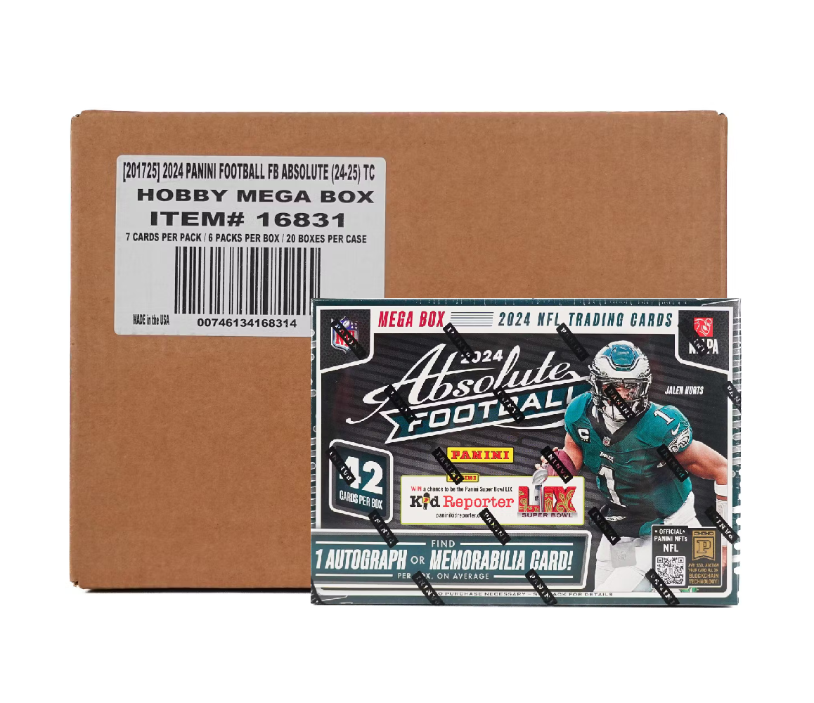 2024_Panini_Absolute_Football_Hobby_Mega_20-Box_Case_Teal_Parallels_2 2024 Panini Absolute Football Hobby Mega 20-Box Case (Teal Parallels) - Image 1