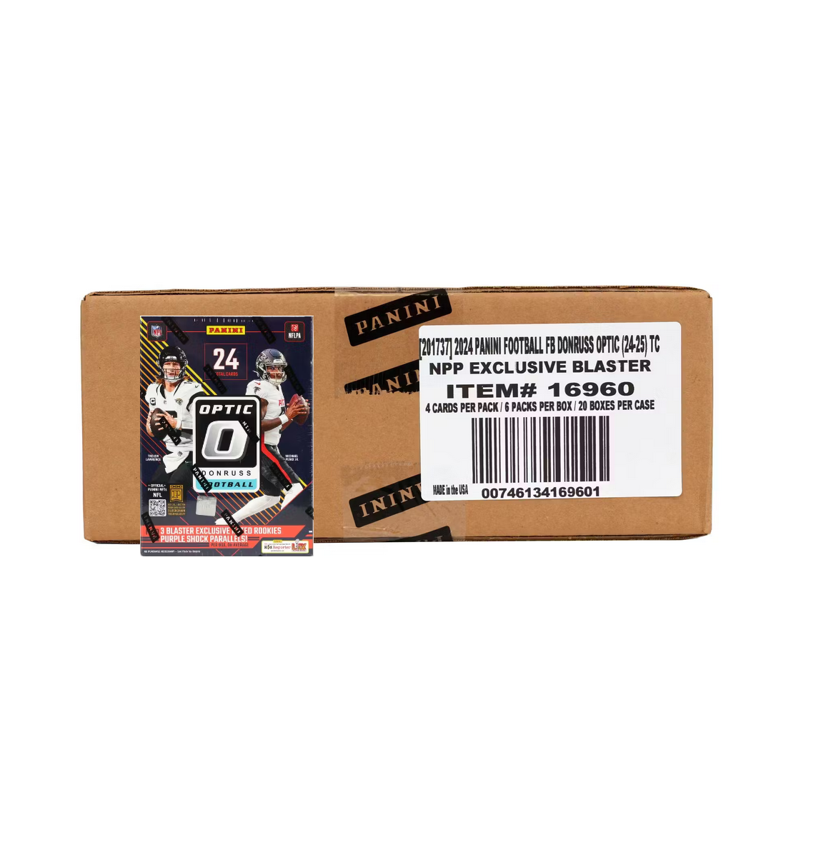 2024_Panini_Donruss_Optic_Football_Blaster_20-Box_Case_Purple_Shock_Parallels_2 2024 Panini Donruss Optic Football Blaster 20-Box Case (Purple Shock Parallels) - Image 1
