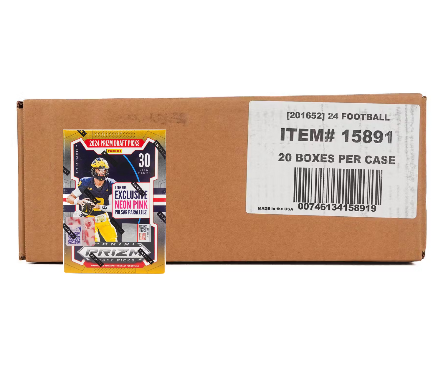 2024_Panini_Prizm_Draft_Picks_Football_Hobby_Blaster_20-Box_Case_Neon_Pink_Pulsar_2 2024 Panini Prizm Draft Picks Football Hobby Blaster 20-Box Case (Neon Pink Pulsar) - Image 1