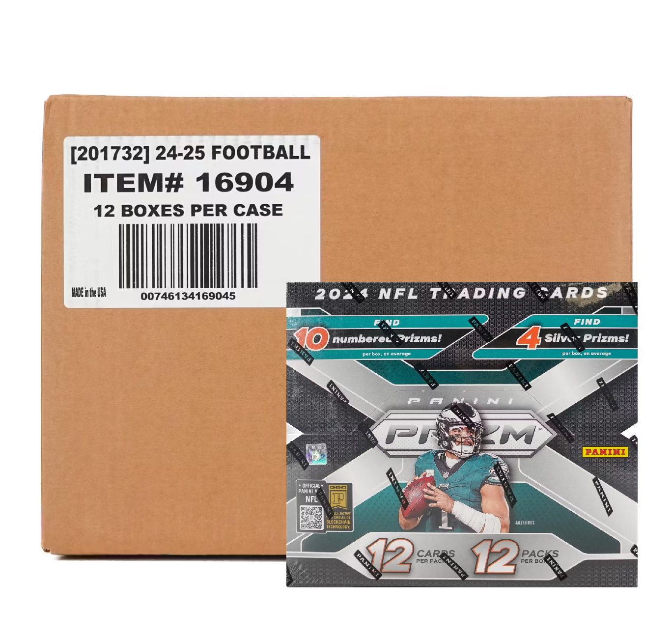 2024_Panini_Prizm_Football_Hobby_12-Box_Case2 2024 Panini Prizm Football Hobby 12-Box Case - Image 1
