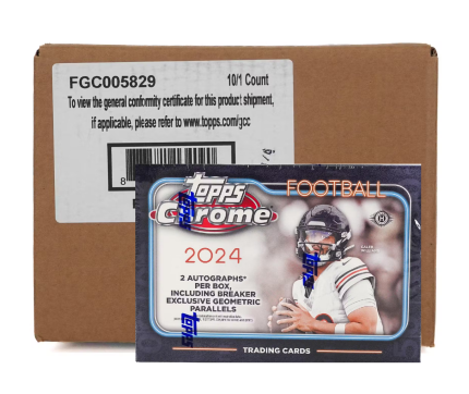 2024 Topps Chrome Football Breaker Delight 10-Box Case