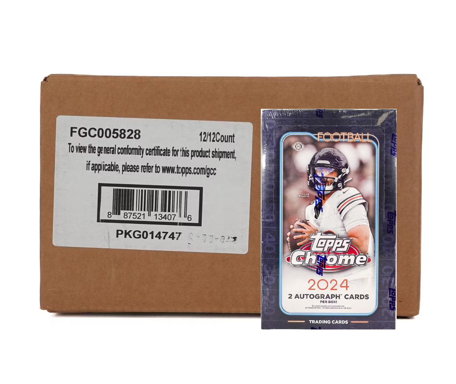 2024_Topps_Chrome_Football_Hobby_12-Box_Case2 2024 Topps Chrome Football Hobby 12-Box Case - Image 1