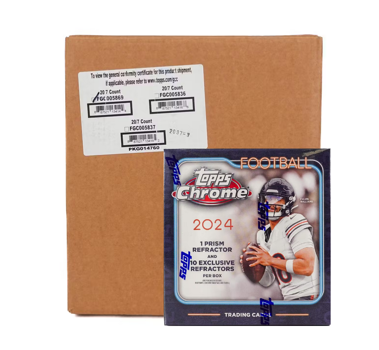 2024_Topps_Chrome_Football_Mega_20-Box_Case2 2024 Topps Chrome Football Mega 20-Box Case - Image 1