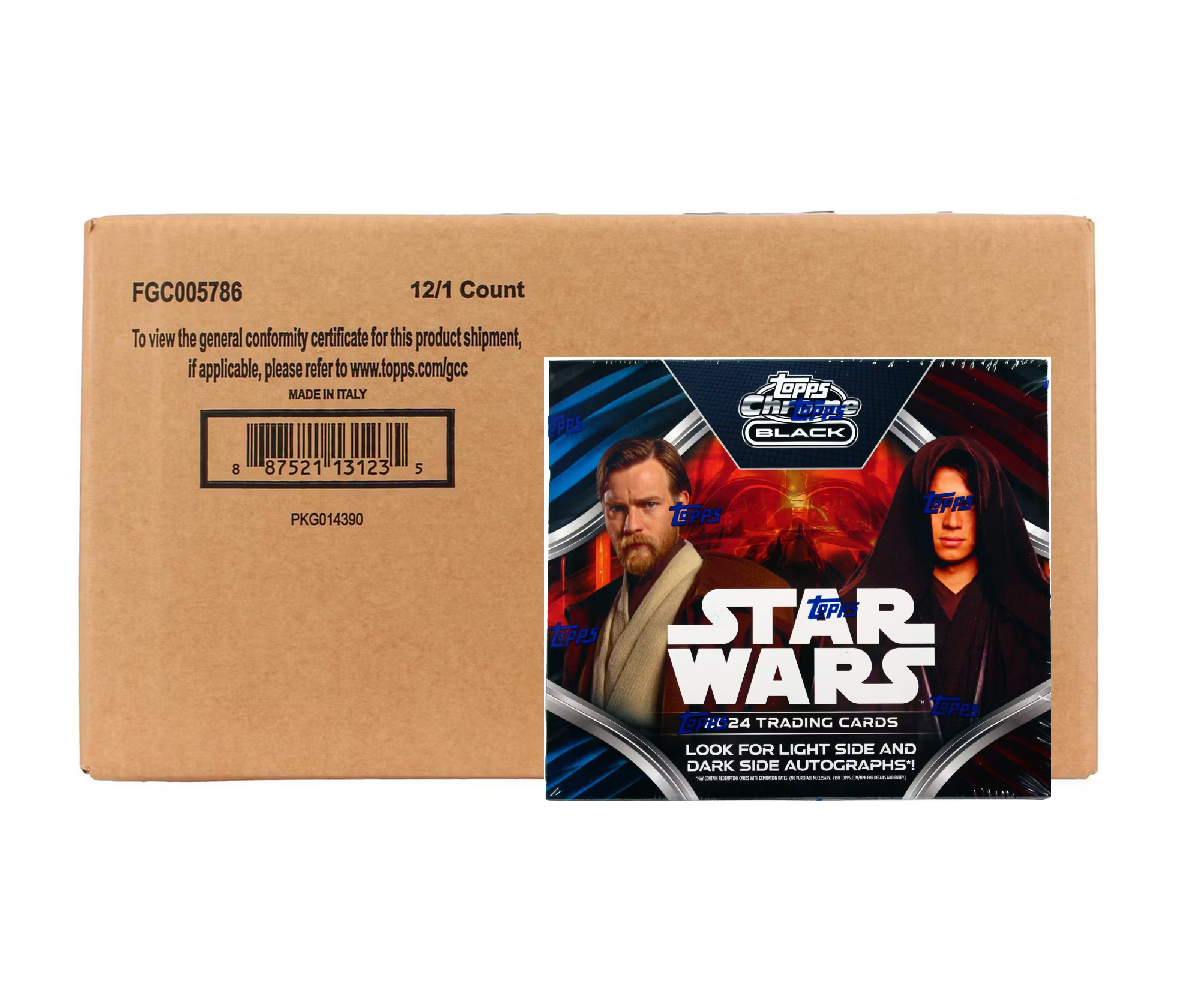 2024_Topps_Star_Wars_Chrome_Black_Hobby_12-Box_Case2 2024 Topps Star Wars Chrome Black Hobby 12-Box Case - Image 1
