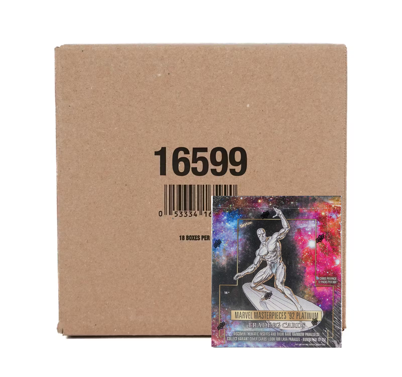2024_Upper_Deck_Marvel_Masterpieces_92_Platinum_Hobby_18-Box_Case2 2024 Upper Deck Marvel Masterpieces '92 Platinum Hobby 18-Box Case - Image 1