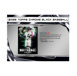 2025 Topps Chrome Black Baseball Hobby 12-Box Case - Image 8