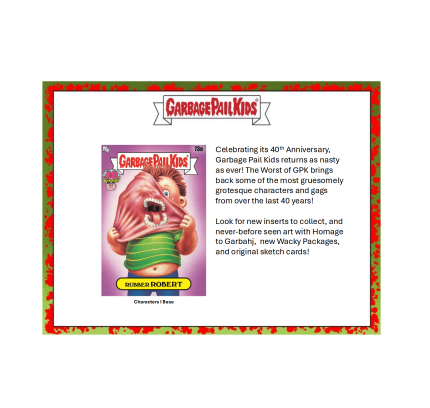 2025 Topps Garbage Pail Kids 40th Anniversary Worst of 2025 Hobby Box