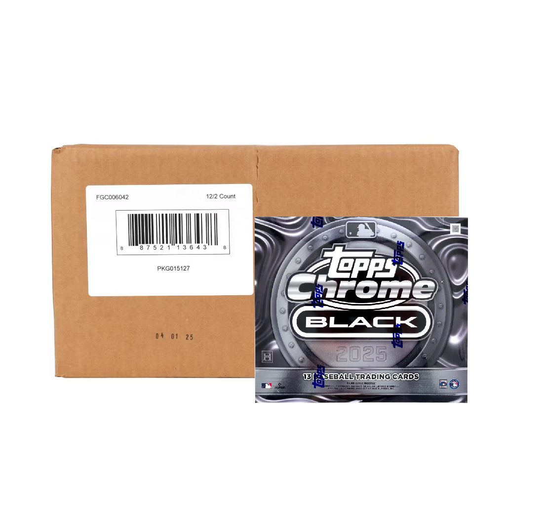 2025_Topps_Chrome_Black_Baseball_Hobby_12-Box_Case2 2025 Topps Chrome Black Baseball Hobby 12-Box Case - Image 1