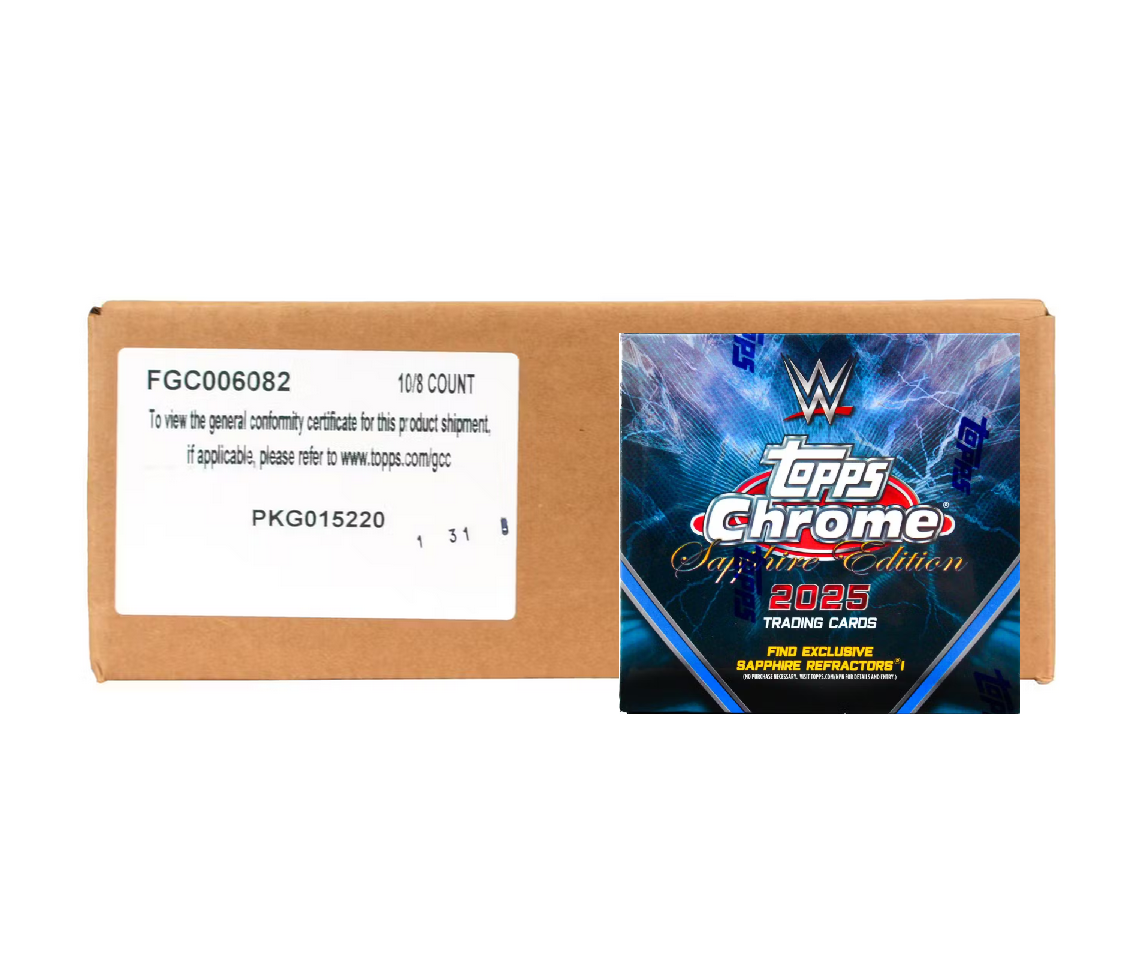 2025_Topps_Chrome_WWE_Sapphire_Edition_10-Box_Case2 2025 Topps Chrome WWE Sapphire Edition 10-Box Case - Image 1
