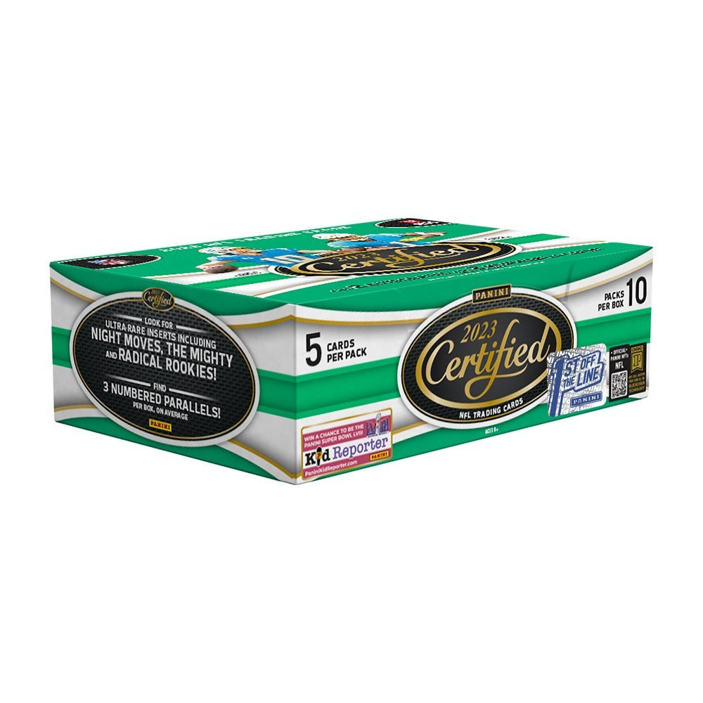 23cert-FOTL80098_jpg 2023 Panini Certified Football 1st Off The Line Hobby Box - Image 1