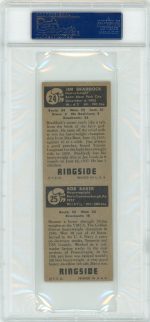 1951 Topps Ringside Jim Braddock-24 Bob Baker 25  FULL PANEL PSA 7 - Image 2