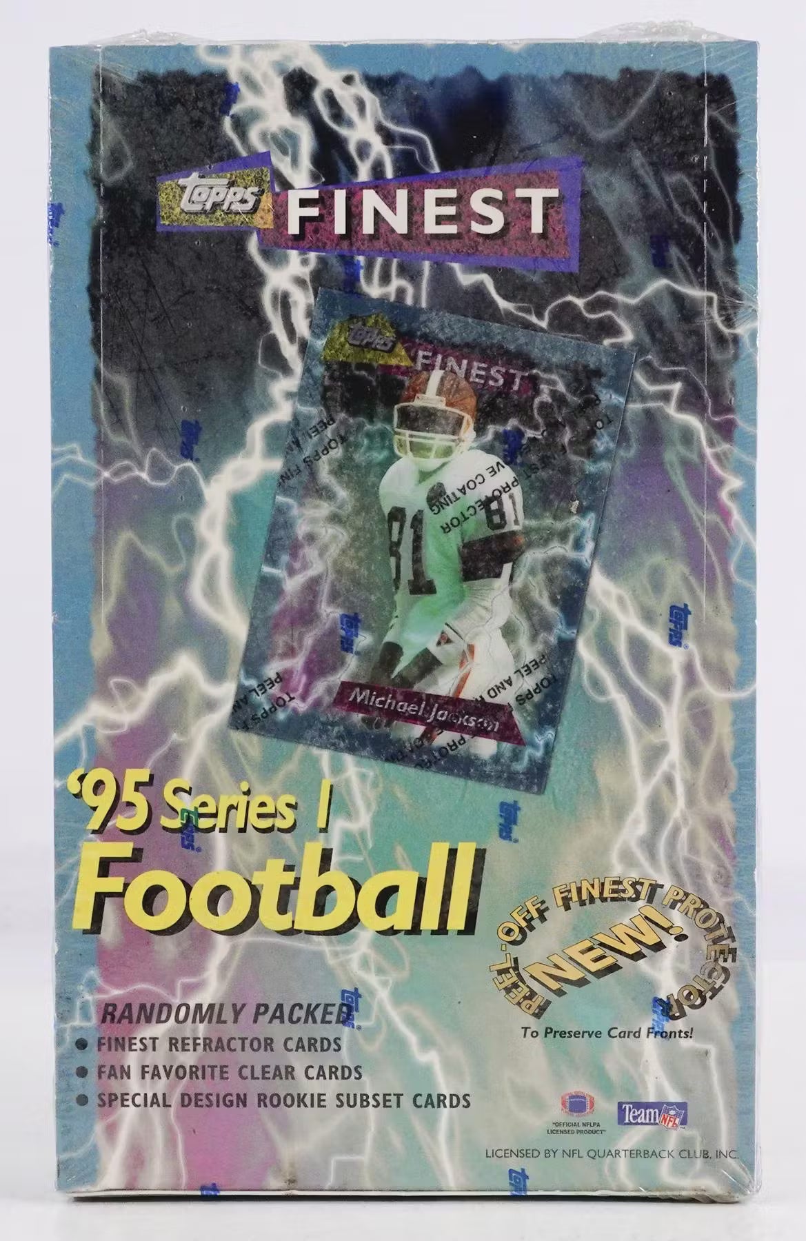 6121_01_jpg 1995 Topps Finest Series 1 Football Hobby Box - Image 1