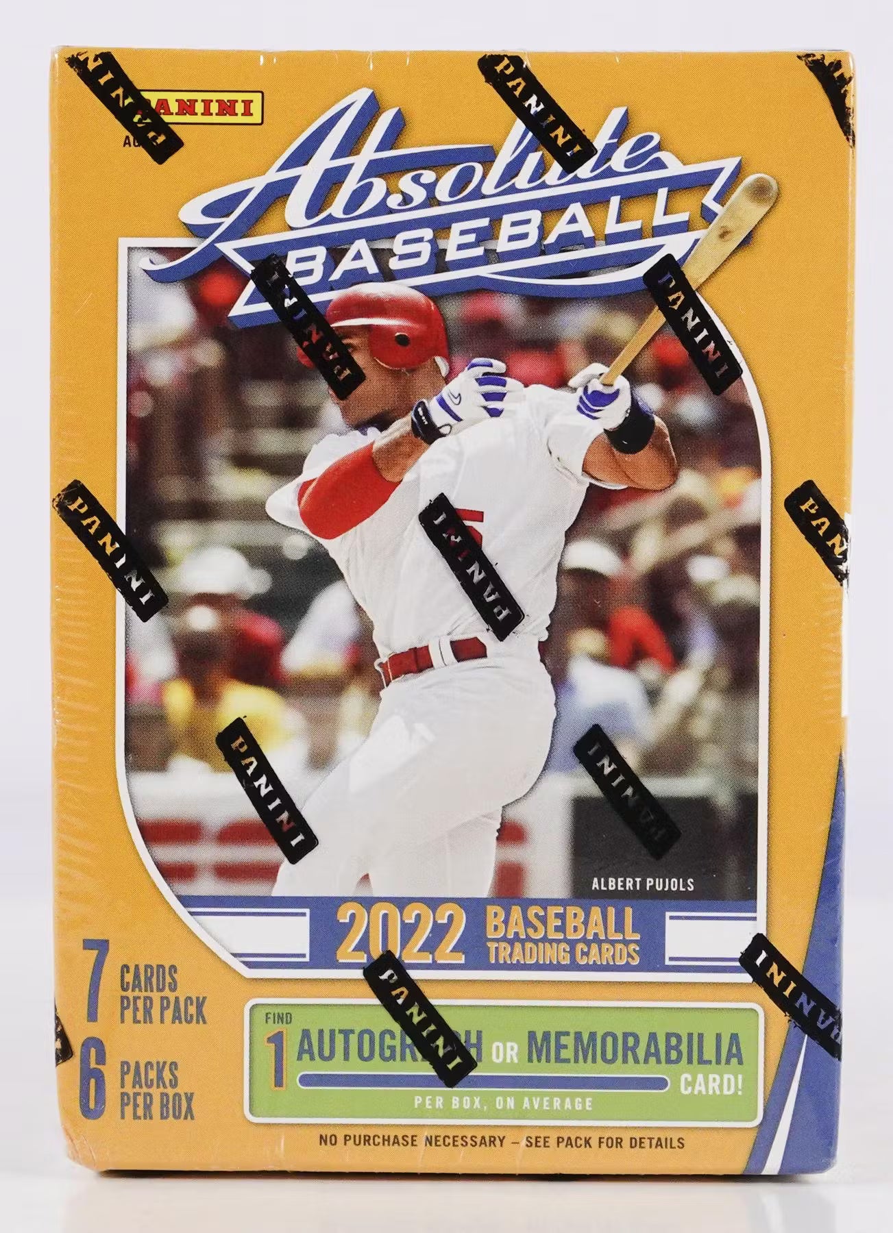 744915_01_jpg 2022 Panini Absolute Baseball 6-Pack Blaster Box (Green and Lava Parallels!) - Image 1