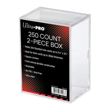 Ultra Pro 2-Piece Clear 250 Card Storage Box