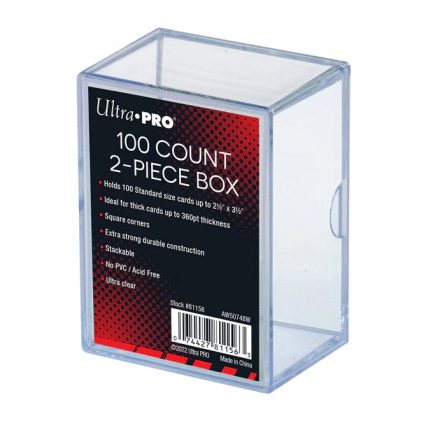 Ultra Pro 2-Piece 100-Count Clear Card Storage Box