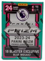 2023/24 Panini Prizm Premier League EPL Soccer 6-Pack Hobby Blaster 20-Box Case (Blue Mosaic Prizms) - Image 2