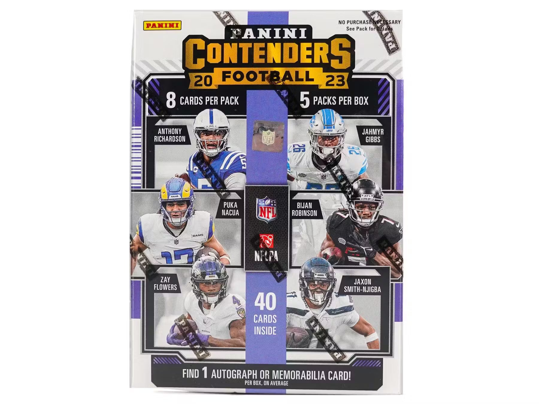 848757_004_082924_jpg 2023 Panini Contenders Football 5-Pack Hobby Blaster Box (Blue Parallels!) - Image 1