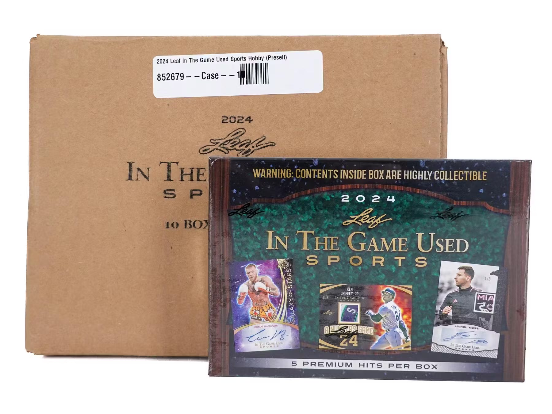 852679_001_101024_jpg 2024 Leaf In The Game Used Sports Hobby 10-Box Case - Image 1