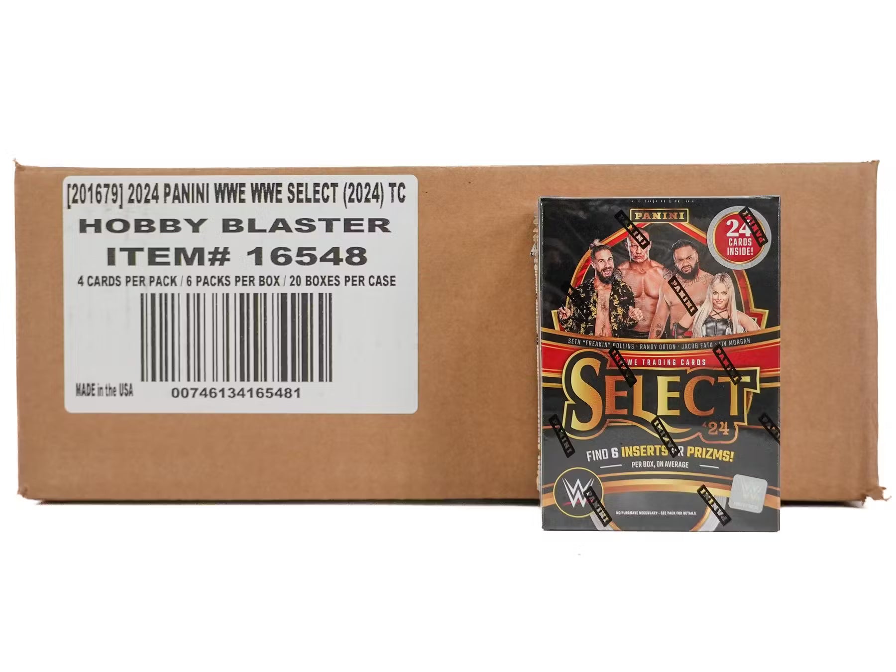 868766_001_120624_jpg 2024 Panini Select WWE Wrestling 6-Pack Hobby Blaster 20-Box Case - Image 1